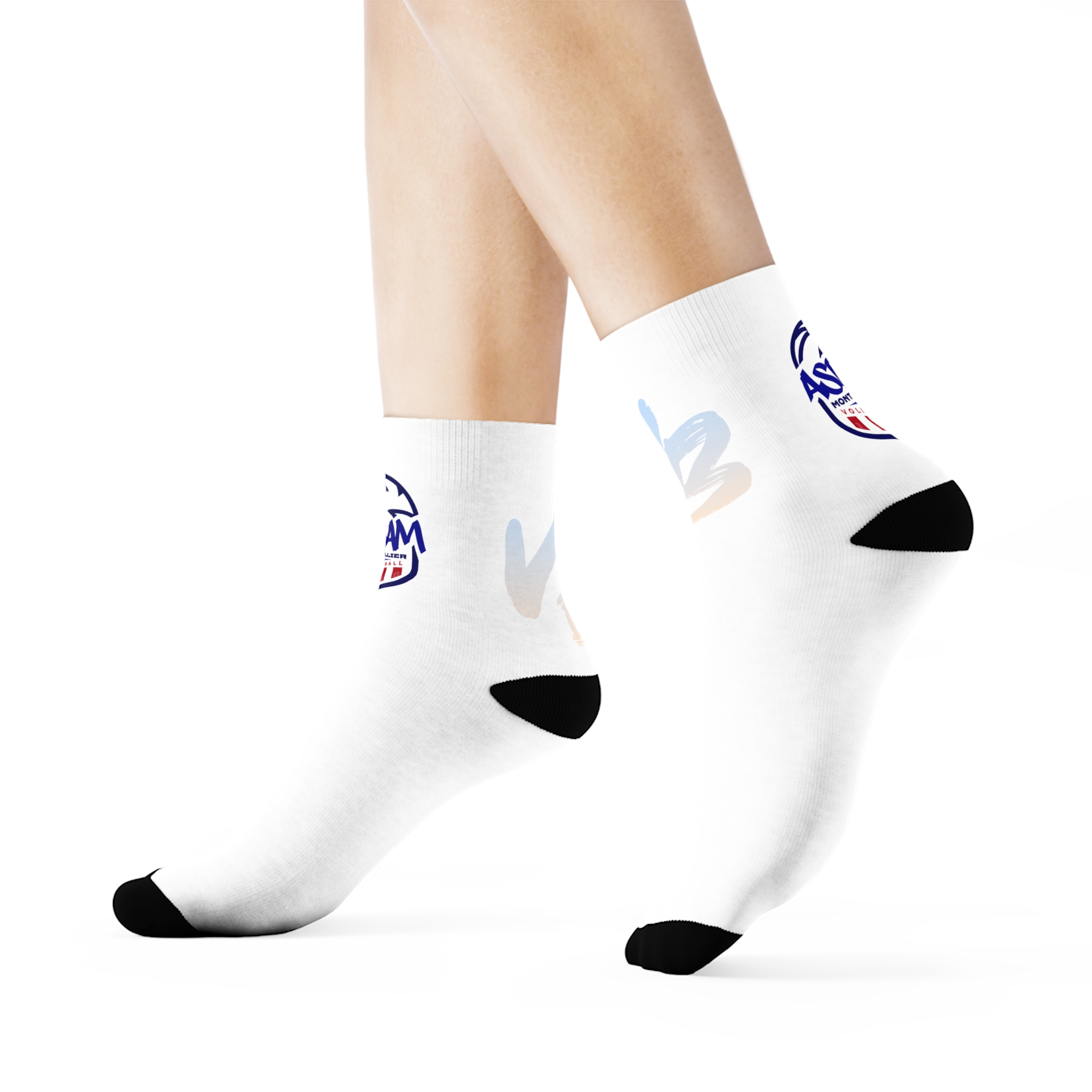 ⚪ Chaussettes sport ASBAM Crew : Doublure feutrée, soutien et style personnalisé – Image 3