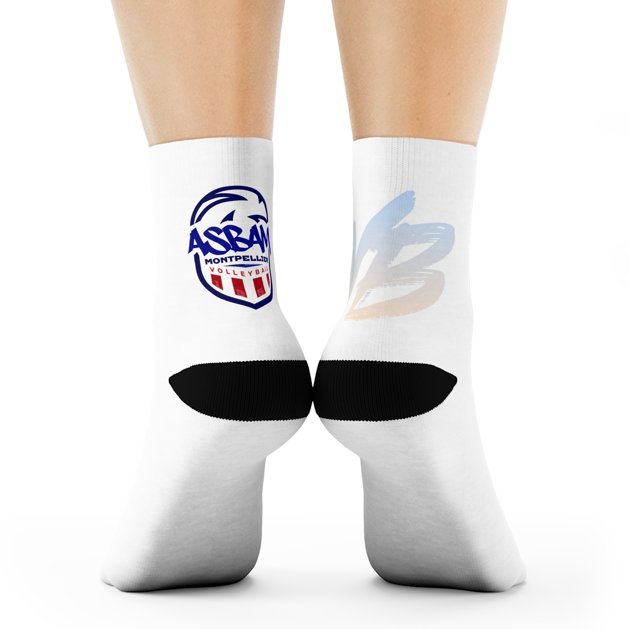 ⚪ Chaussettes sport ASBAM Crew : Doublure feutrée, soutien et style personnalisé – Image 4