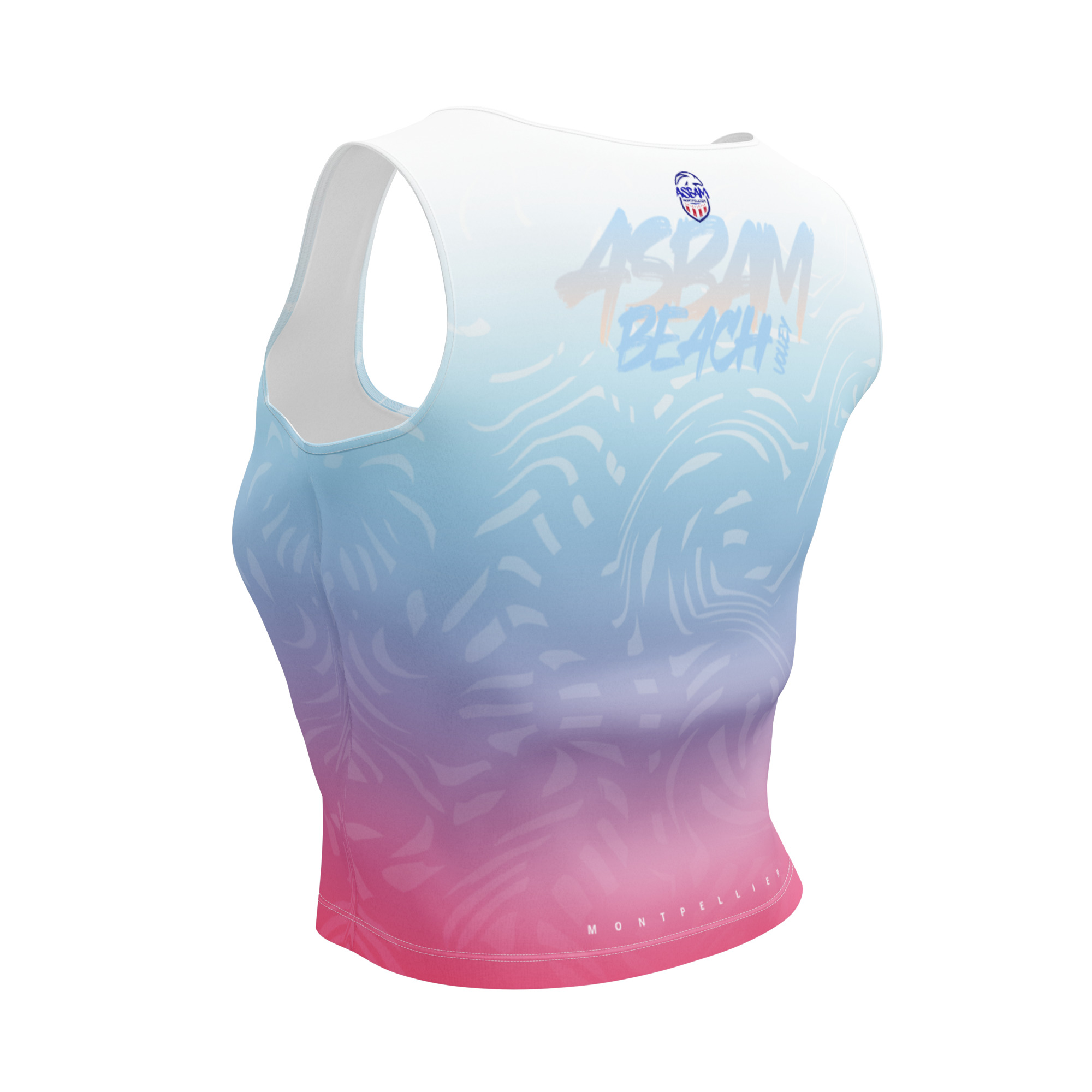 Crop-top Domicile Beach Volley ASBAM — ASBAM Volleyball Montpellier
