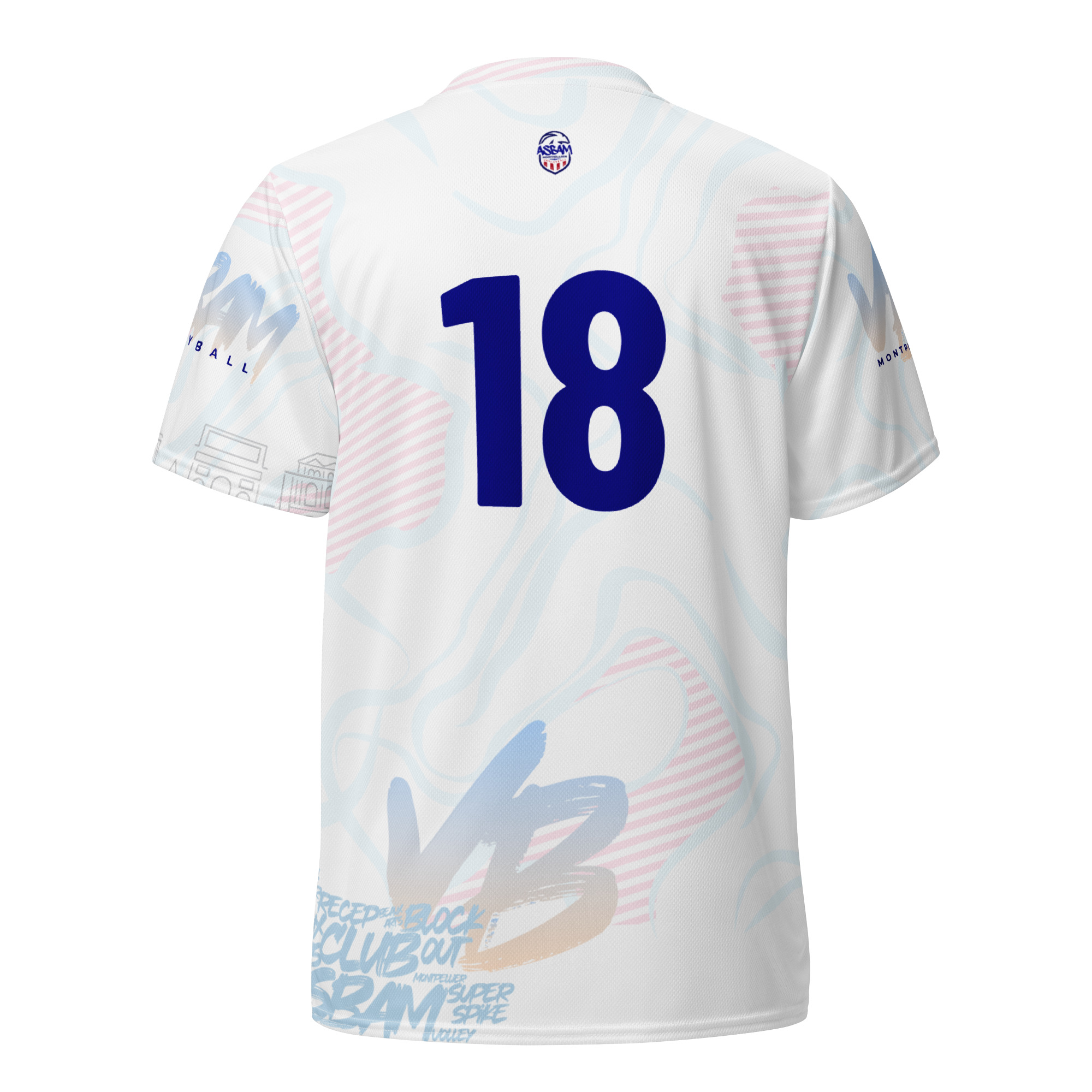 Maillot Extérieur de Volleyball ASBAM — ASBAM Volleyball Montpellier